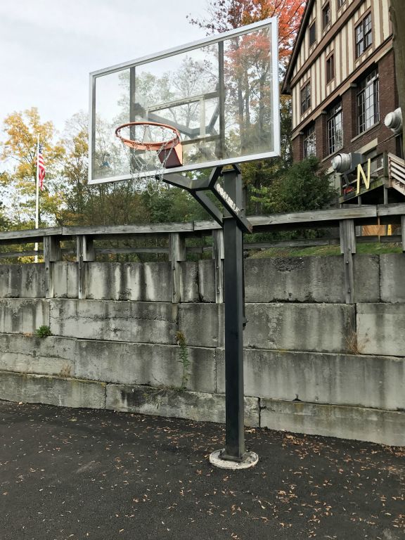 New basketball hoop (thanks to Steve "Stash" Schaeffer '73)